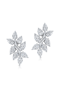 Branch Earrings in White Gold