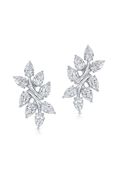 Branch Earrings in White Gold