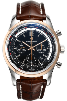 Transocean Unitime Pilot Rose Gold and Stainless Steel Automatic