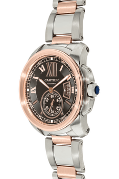 Calibre de Cartier Rose Gold and Stainless Steel Automatic