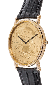 Twenty Dollar Coin Yellow Gold Quartz