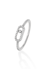 White gold diamond pavé ring Move Uno