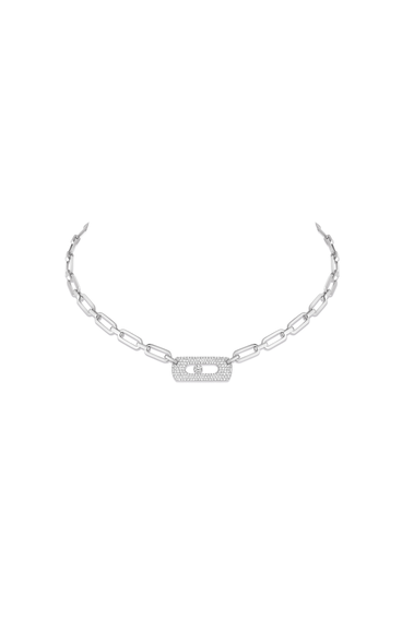 My Move diamond necklace in white gold