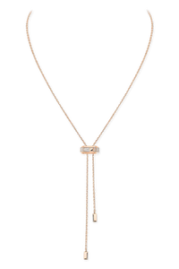 Moderniste Pav&eacute; Tie Necklace