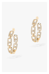 Move Link SM Hoops in Yellow Gold
