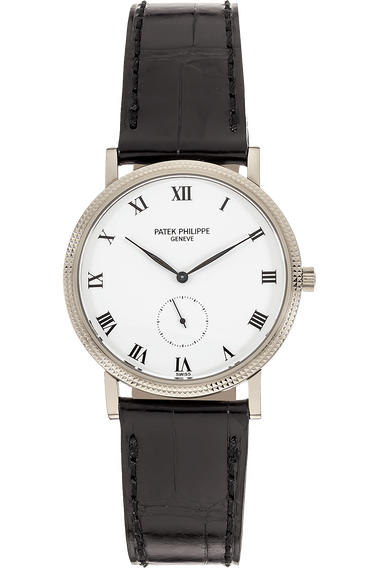 Pre Owned Patek Philippe Calatrava Reference 3919 White Gold Manual