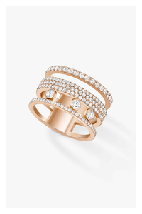 Move Romane Large Ring in Pink Gold Size 53