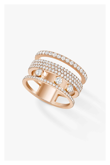 Move Romane Large Ring in Pink Gold Size 53
