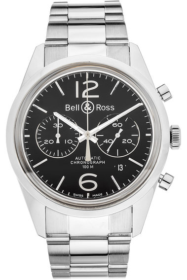 BR 126 Officer Black Stainless Steel Automatic