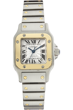 Santos Galbee Yellow Gold and Stainless Steel Automatic