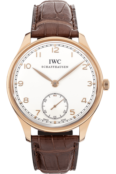 Portuguese Hand Wound Rose Gold Automatic