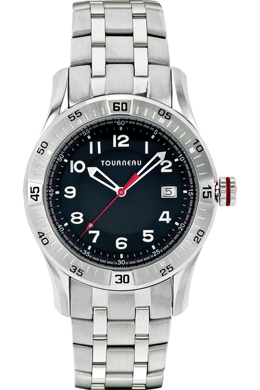 Men&#39;s Steel Arabic Black Dial Bracelet
