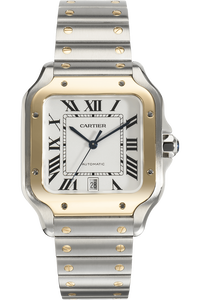 Santos Yellow Gold and Stainless Steel Automatic