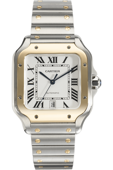 Santos Yellow Gold and Stainless Steel Automatic