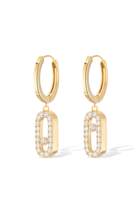 Move Uno Hoops in Yellow Gold