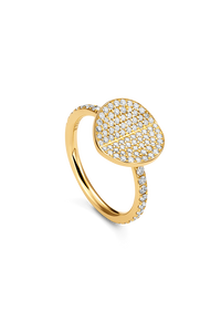 B Dimension Ring in 18K Yellow Gold