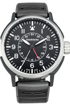 TNY 44mm Aviator GMT in Stainless Steel and DLC