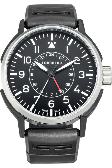TNY 44mm Aviator GMT in Stainless Steel and DLC