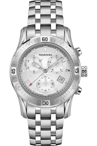 Tourneau Corporate Collection Men s Steel Silver Silver Bracelet