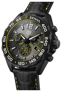 Formula 1 Quartz Mens Grey Calf Leather Chronograph