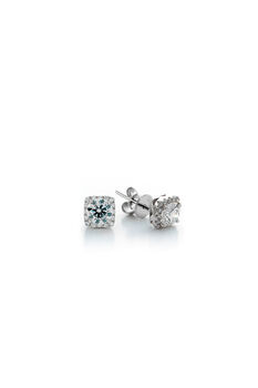 Center of my Universe Cushion Halo Earring &#40;0.66 ct&#41;