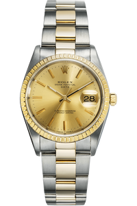Date Circa 1991 Yellow Gold and Stainless Steel Automatic