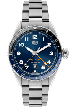 Autavia Calibre 7 Automatic Mens Blue Steel Watch
