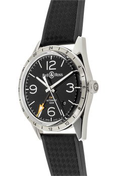 BR 123 GMT 24H  Stainless Steel Automatic