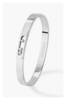 Move Noa Bangle in White Gold Size L