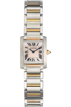 Tank Francaise Rose Gold and Stainless Steel Quartz