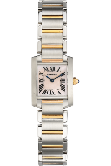 Tank Francaise Rose Gold and Stainless Steel Quartz