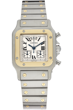 Santos Galbee Chronograph Yellow Gold and Stainless Steel