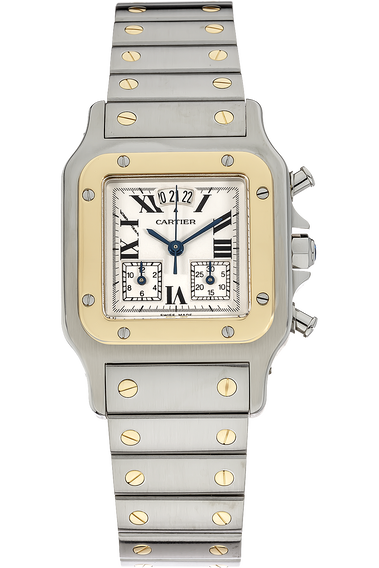 Santos Galbee Chronograph Yellow Gold and Stainless Steel