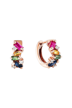 Frenzy Rainbow Sapphire Huggies