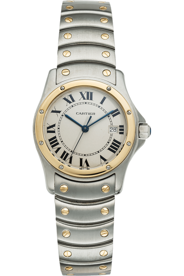 Santos Ronde Yellow Gold and Stainless Steel Quartz