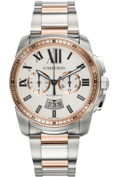 Calibre Chronograph Rose Gold and Stainless Steel Automatic