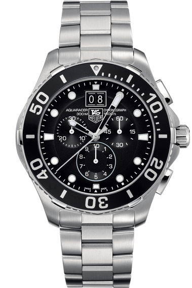 Aquaracer Quartz Chronograph with Black Aluminum 43mm