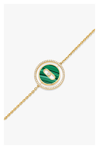 Lucky Move Malachite Bracelet in Yellow Gold