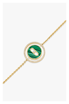 Lucky Move Malachite Bracelet in Yellow Gold