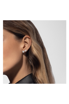 My Twin 1+2 Earrings in White Gold