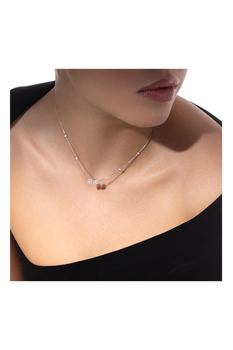 My Twin Necklace in White Gold