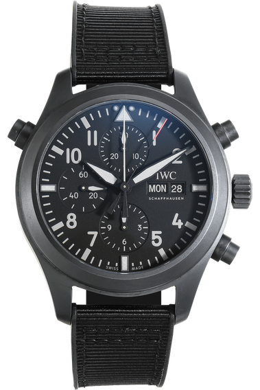 Pilot's Watch Double Chronograph TOP GUN Ceramic and Titanium Automatic