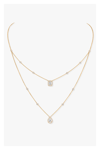 My Twin 2-row Necklace in Yellow Gold