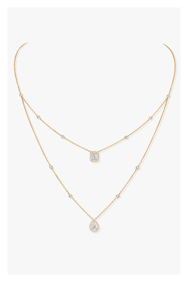 My Twin 2-row Necklace in Yellow Gold