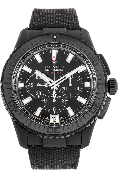 Pre-Owned Zenith Black Alchron El Primero Stratos Flyback
