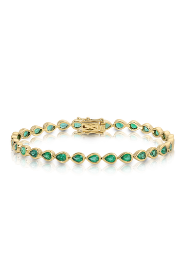 Bezeled Emerald Bracelet
