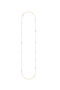 Move Uno long diamond necklace in yellow gold
