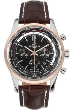 Transocean Unitime Pilot Rose Gold and Stainless Steel Automatic
