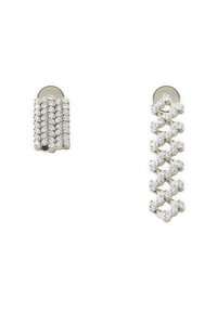 Brevetto 5-row Multi Size Earrings in White Gold