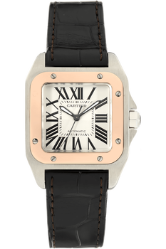 Santos 100 Rose Gold and Stainless Steel Automatic